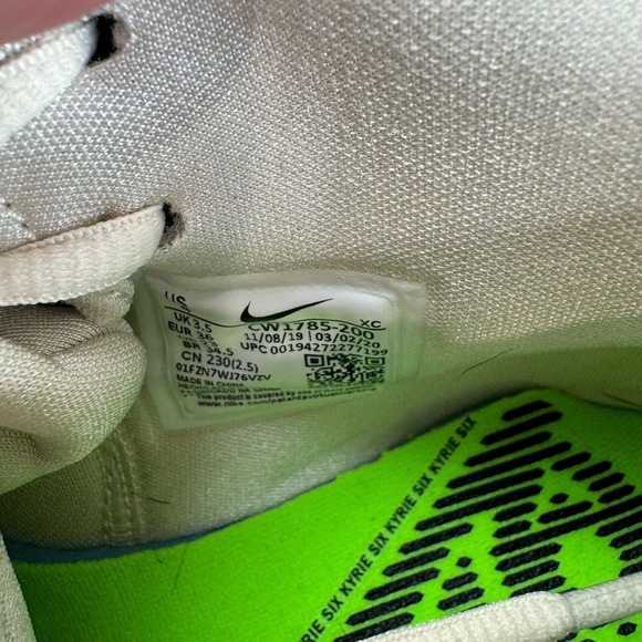 Nike Women's‎ Kyrie 6 N7 Light Cream Flash Crimson Sail Sneaker Shoes Size 4 - Picture 11 of 12